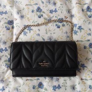 Kate Spade black puffer wallet clutch
